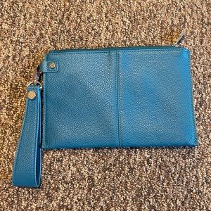 Thirty One wristlet wallet turquoise 6.25”x9.75”